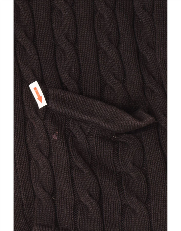 Gant Maglione Cardigan da Uomo Piccolo in Cotone Nero