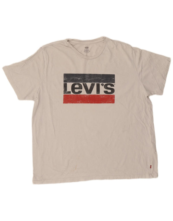 T-shirt grafica da uomo Levi's Top 2XL cotone bianco