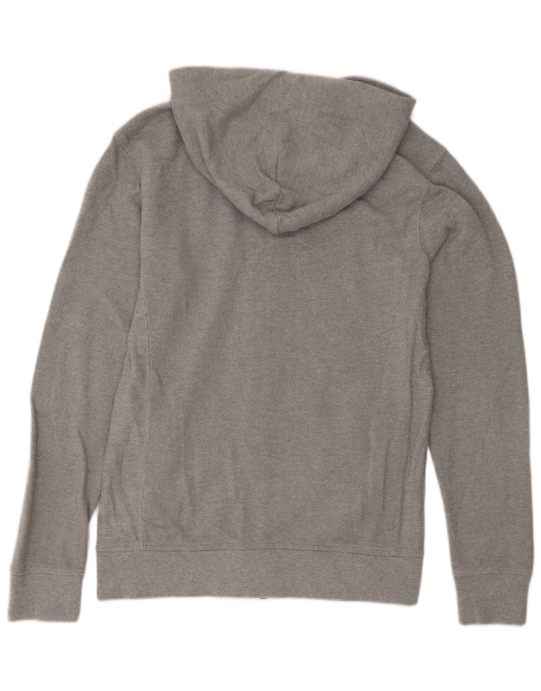 Maglione con cappuccio e zip da uomo Zara in cotone grigio medio