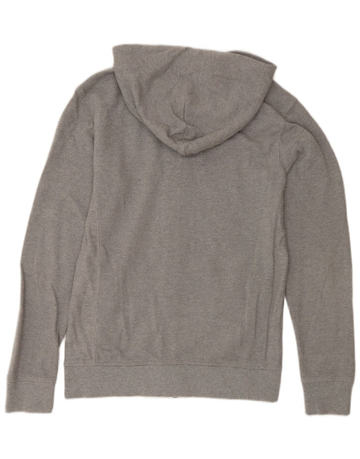 Maglione con cappuccio e zip da uomo Zara in cotone grigio medio