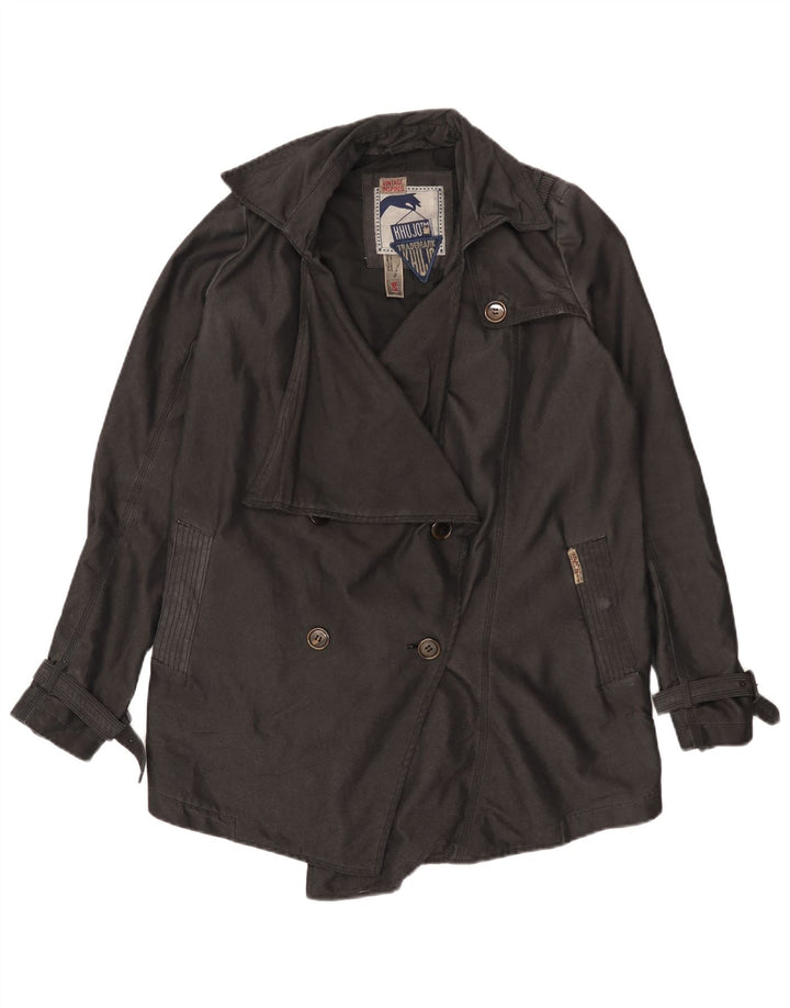Trench oversize da donna KHUJO UK 10 piccolo poliestere nero