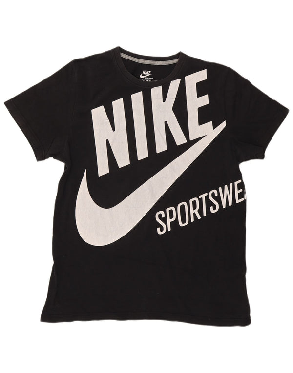 T-shirt grafica da uomo slim fit Nike 2XL cotone nero