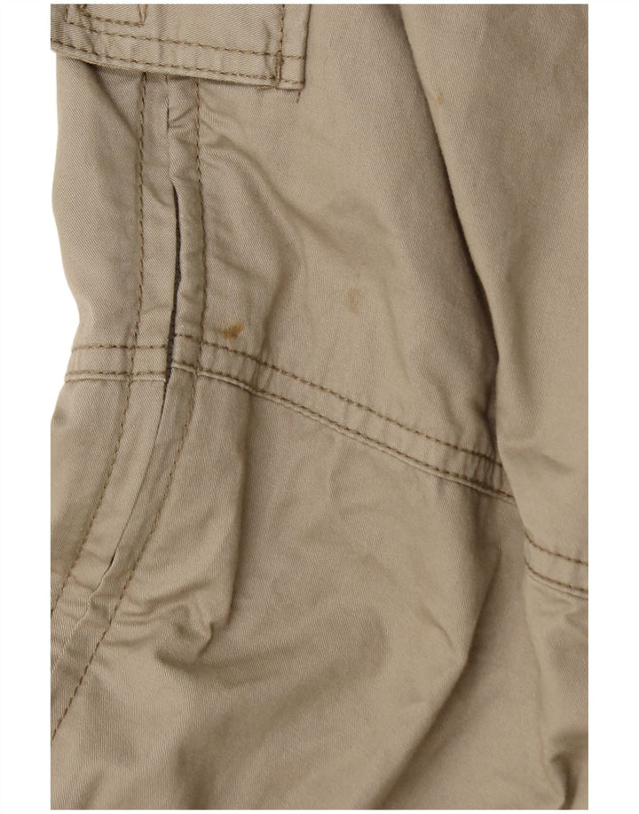 Pantaloni cargo dritti da uomo Eddie Bauer W33 L32 in cotone beige