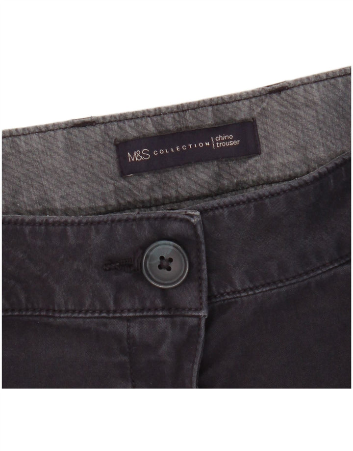Pantaloni chino dritti da donna Marks & Spencer W38 L28 Blu navy