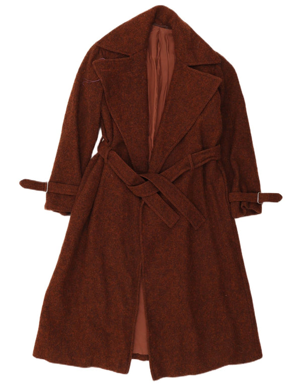 Cappotto vintage da donna UK 8 piccolo marrone