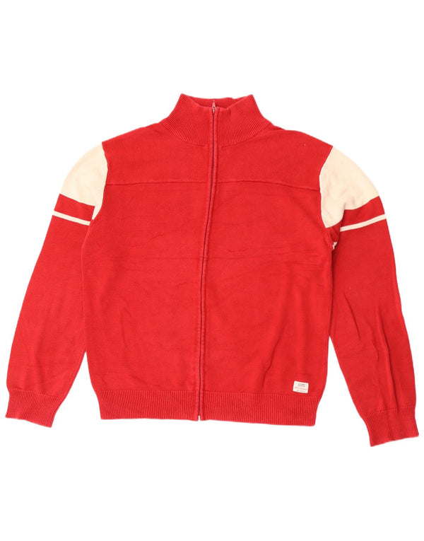 Maglione cardigan da uomo Levi's XL rosso color block