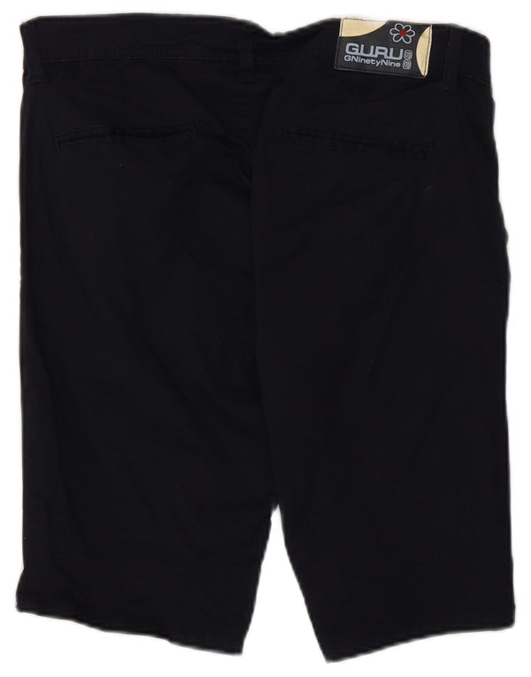 Pantaloncini chino da donna Guru IT 46 Large W34 Blu Navy Cotone