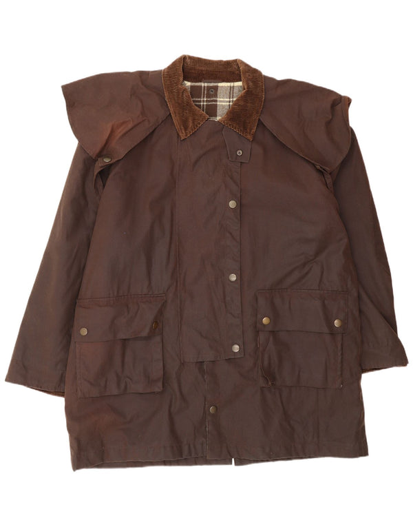 Giacca da uomo in cotone cerato Derby UK 40 grande marrone