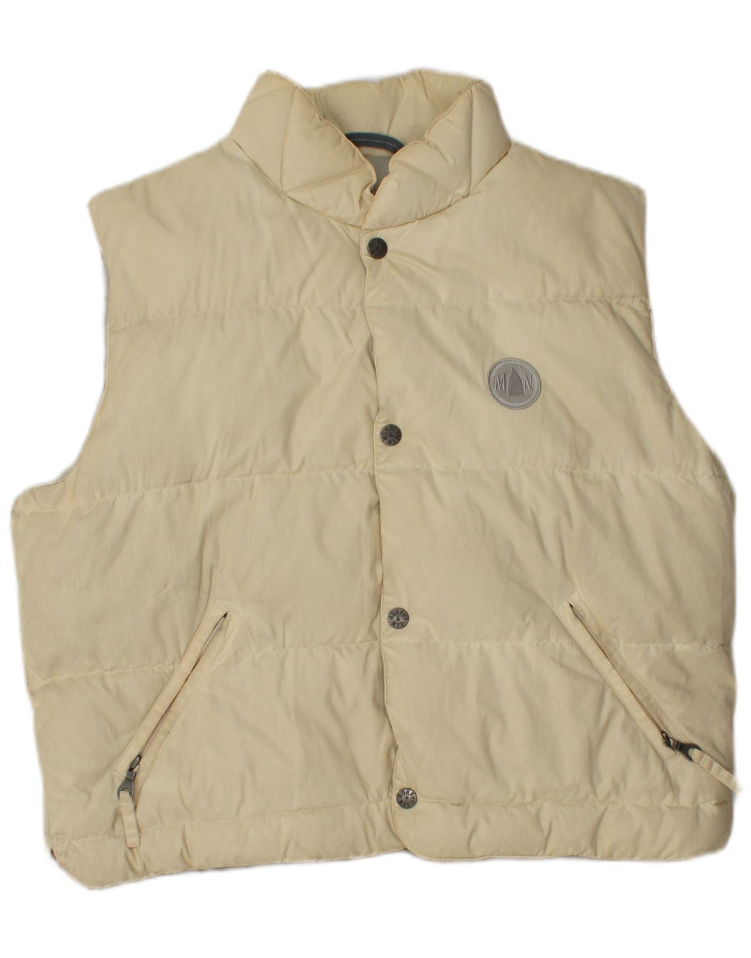 Gilet imbottito da uomo Murphy & Nye UK 38 medio bianco sporco