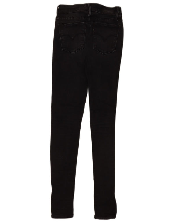 Levi's Womens 710 Super Skinny Jeans W25 L30 Black Cotton