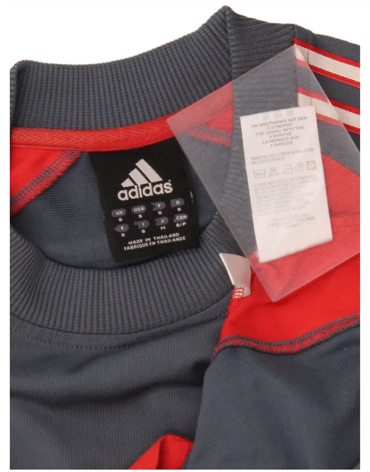 T-shirt da uomo ADIDAS Top Small in poliestere color block grigio