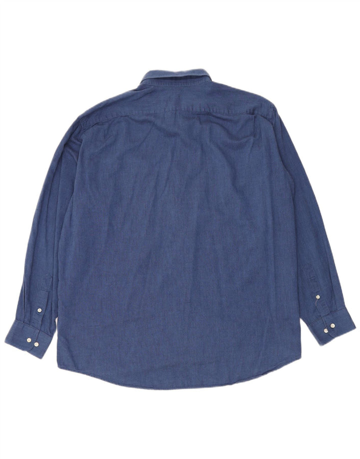 Camicia da uomo Lacoste taglia 43 XL cotone blu