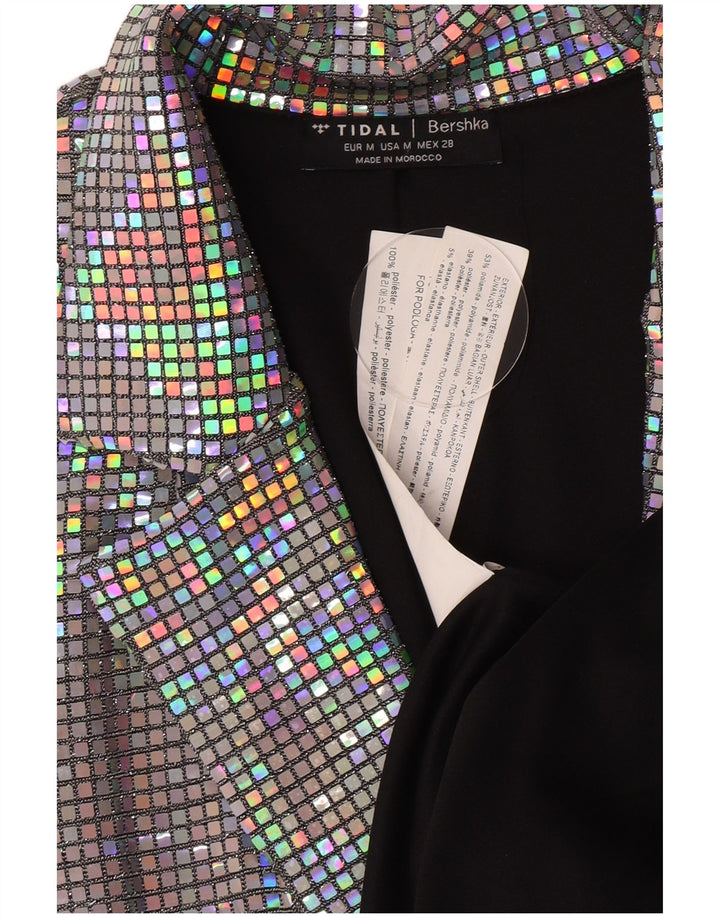 Giacca blazer lunga da donna Bershka UK 12 media multicolore in poliammide