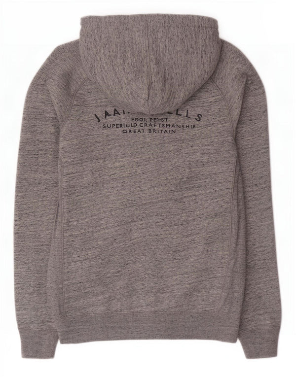 Maglione con cappuccio e zip da uomo Jack Wills piccolo in cotone screziato grigio