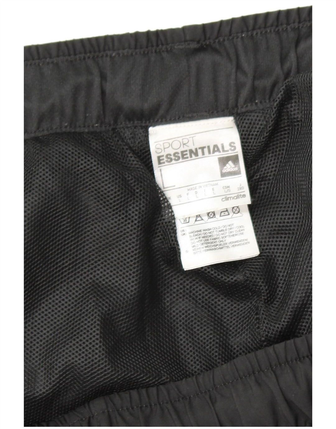 Pantaloni da tuta da uomo Adidas Large neri in poliestere