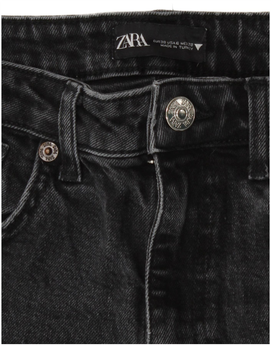 Jeans dritti da donna Zara EU 38 Small W28 L26 Grigio