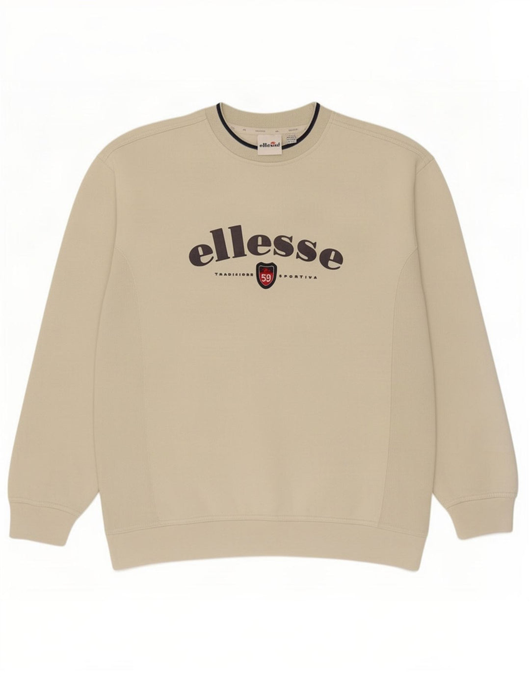 Felpa grafica da uomo Ellesse Maglione UK 42/44 Large Beige