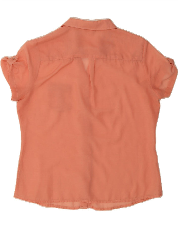 VINTAGE Womens Short Sleeve Shirt EU 40 Medium Pink Vintage Vintage and Second-Hand Vintage from Messina Hembry 