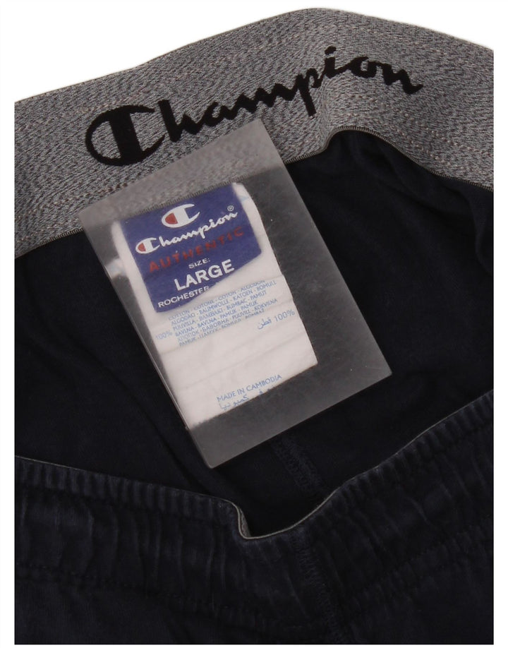 Pantaloncini sportivi da uomo Champion Large in cotone blu navy