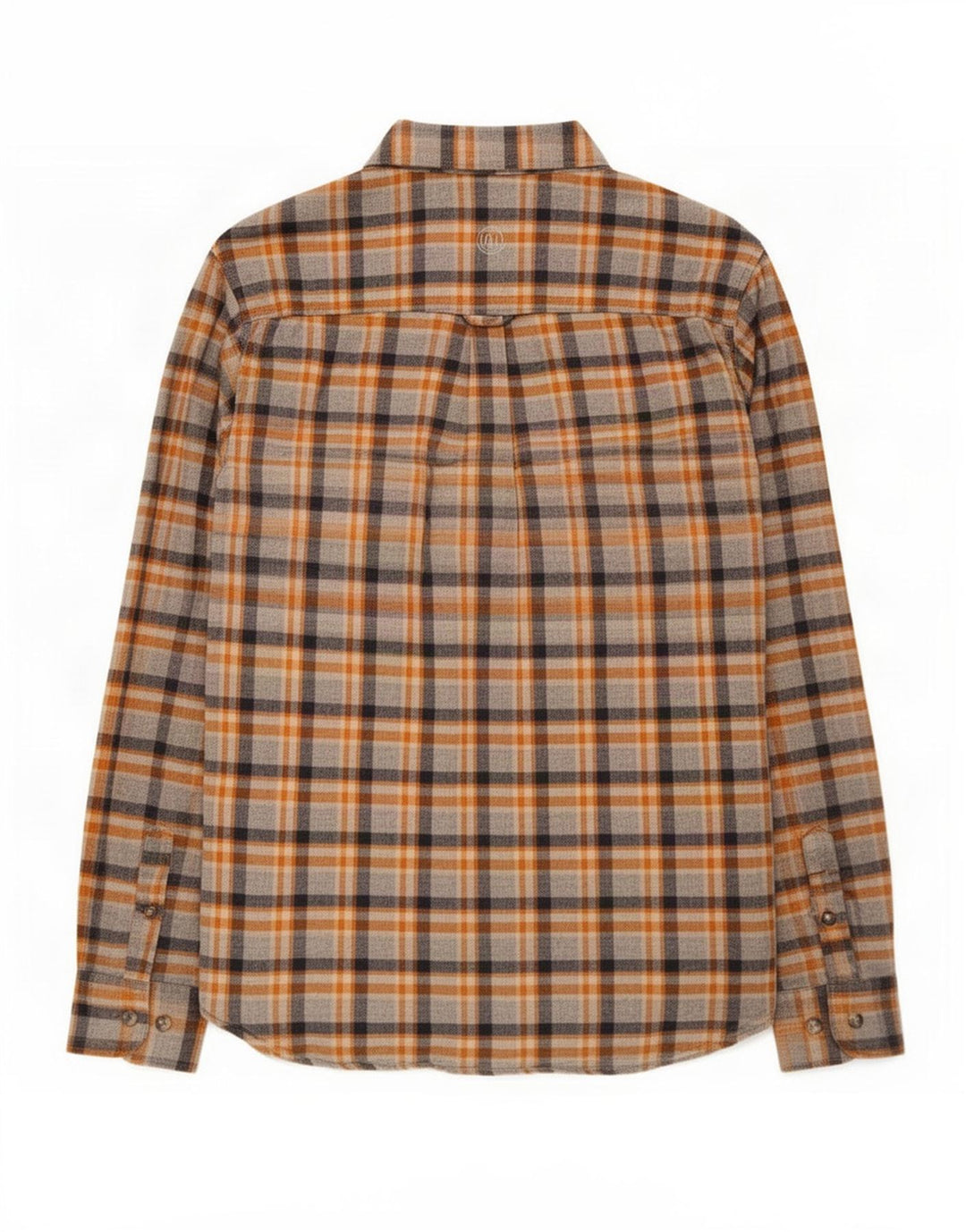 Fat Face Camicia da uomo in flanella dalla vestibilità regolare, piccolo cotone a quadri grigi