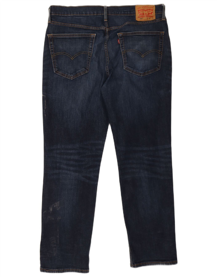 Levi's Uomo 541 Slim Jeans W36 L32 Blu Navy Cotone
