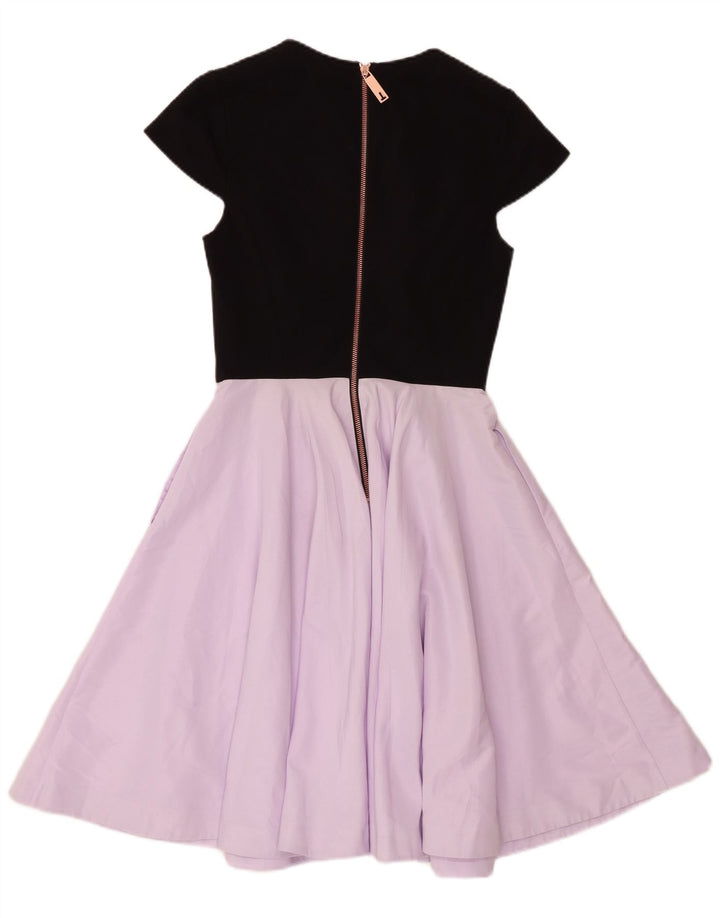 Abito a trapezio da donna Ted Baker US 1 XS poliestere color block nero
