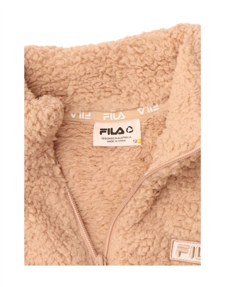 Giacca in pile da donna Fila UK 12 Poliestere beige medio