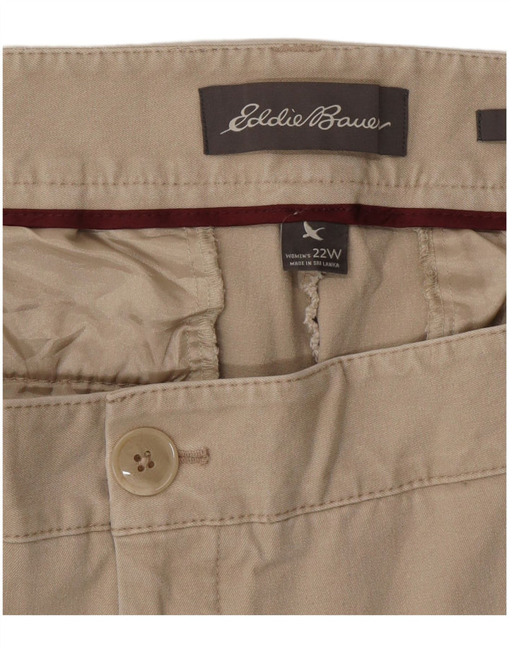 Pantaloni casual curvy fit da donna EDDIE BAUER US 22 3XL W44 L30 Beige