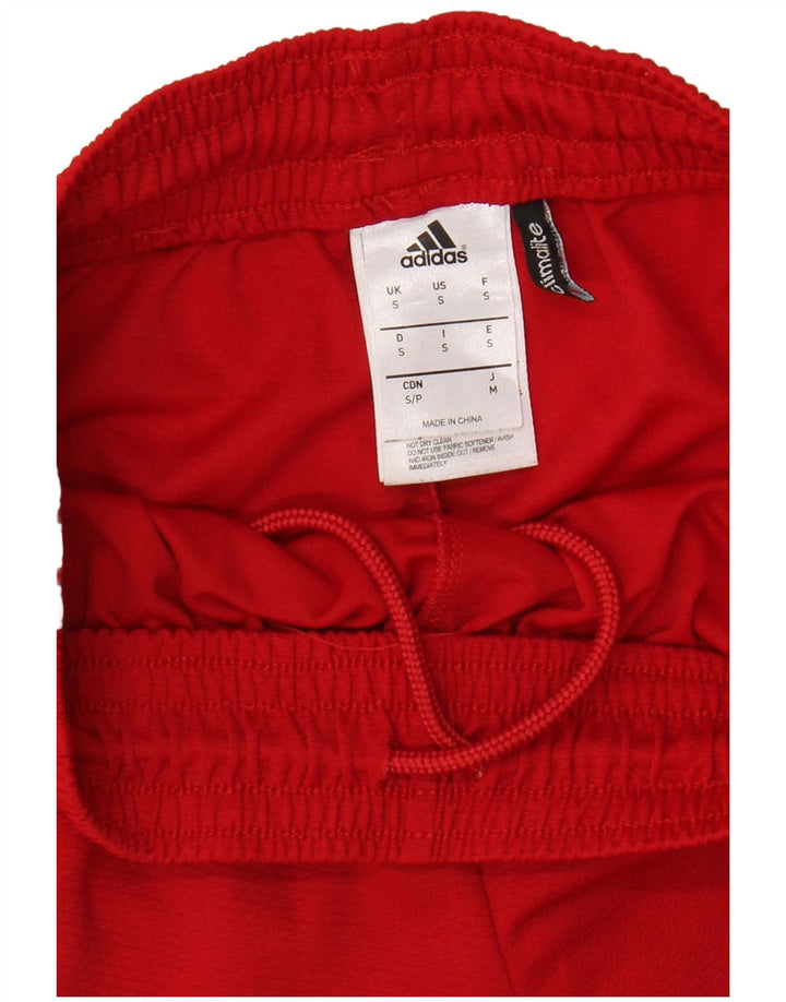 Pantaloncini sportivi ADIDAS Climalite da uomo piccoli in poliestere rosso