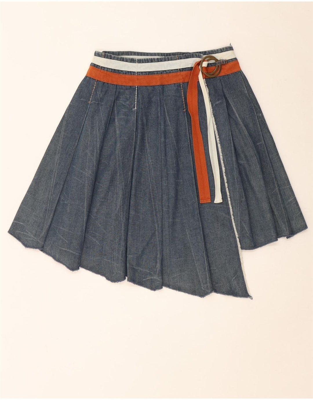 Gonna asimmetrica avvolgente in denim da donna Intrend IT 38 XS W28 cotone blu