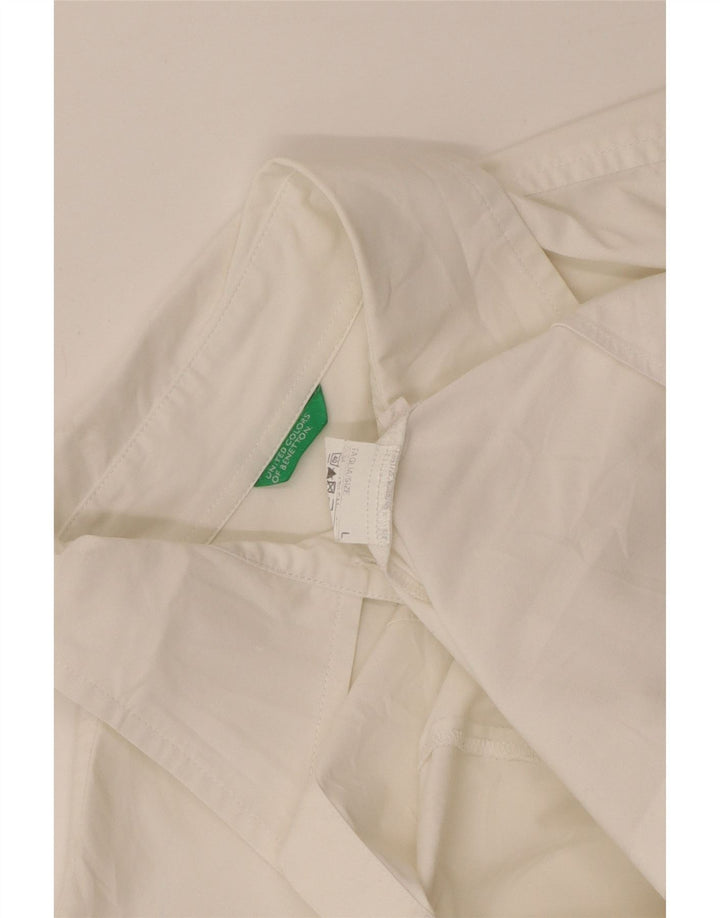 Camicia da donna Benetton UK 14 grande bianca