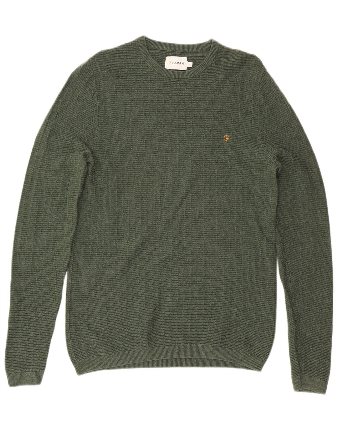 Maglione girocollo da uomo Farah piccolo in cotone verde