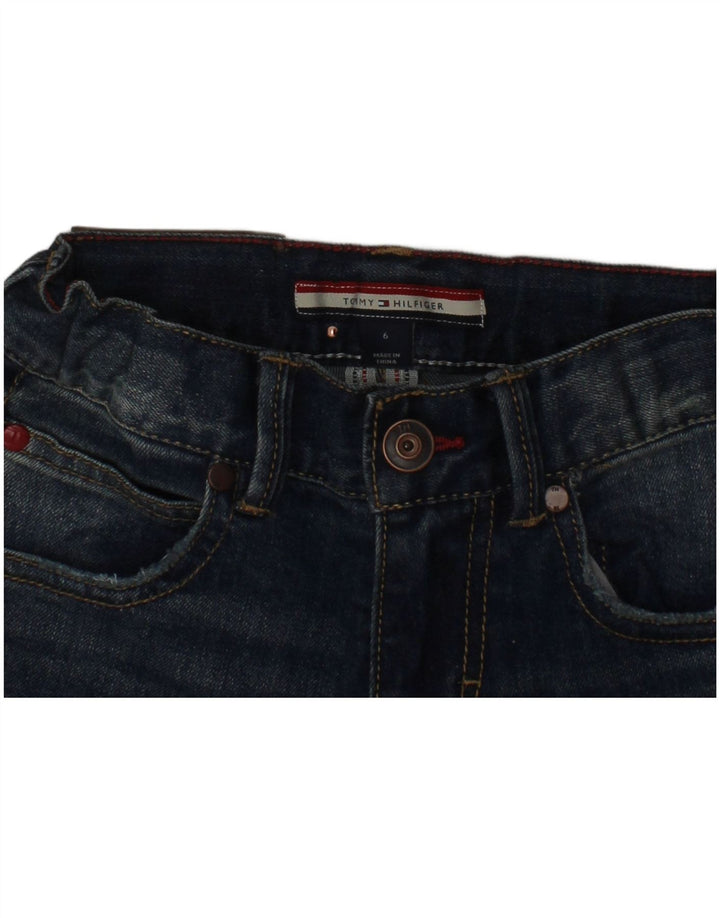 TOMMY HILFIGER Jeans dritti invecchiati per ragazzi 5-6 anni W24 L20 Blu