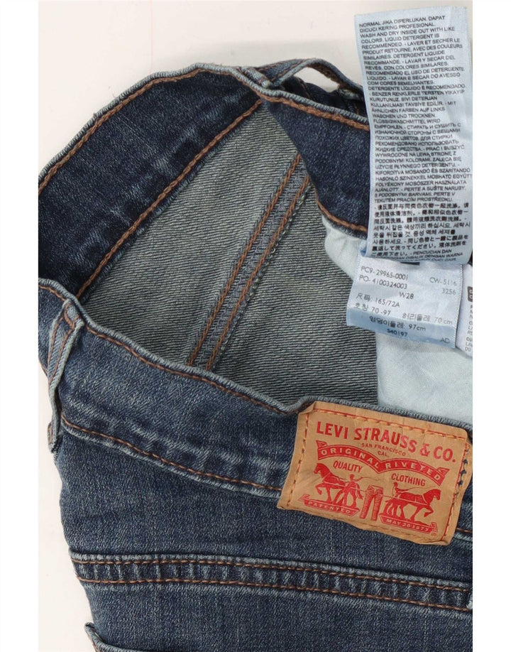 Pantaloncini di jeans da donna Levi's W28 cotone blu medio
