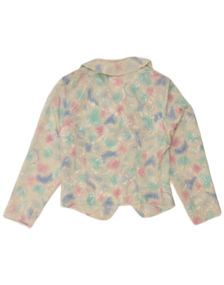 Top cardigan da donna vintage UK 14 Tie Dye multicolore medio