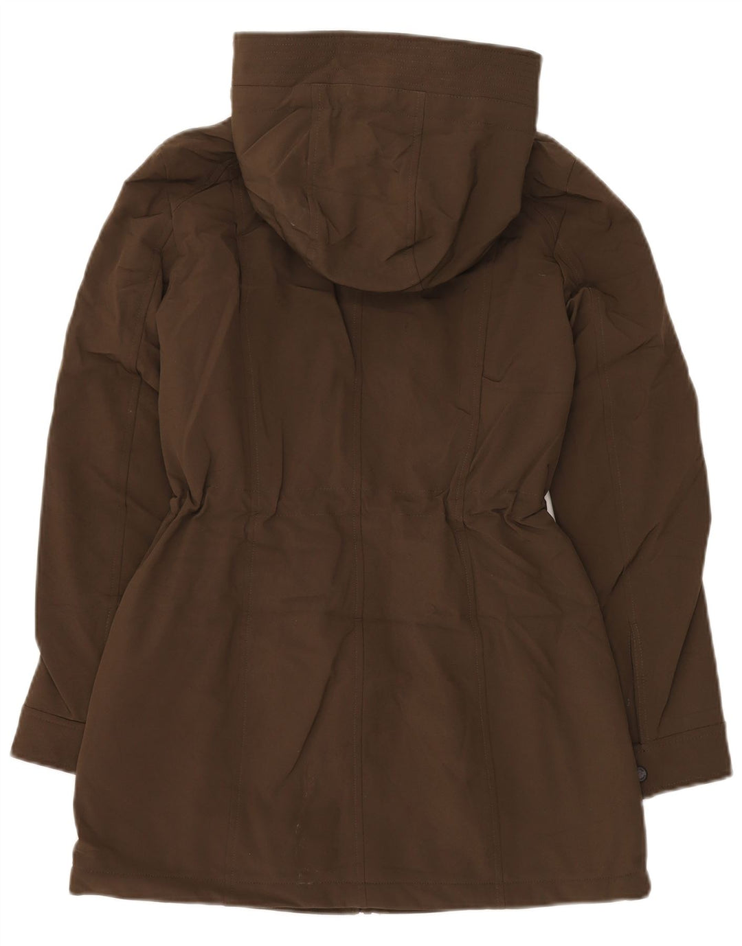 Giacca parka oversize con cappuccio da donna Calvin Klein UK 6 XS poliestere marrone