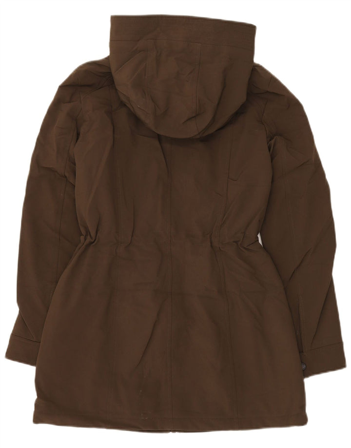 Giacca parka oversize con cappuccio da donna Calvin Klein UK 6 XS poliestere marrone