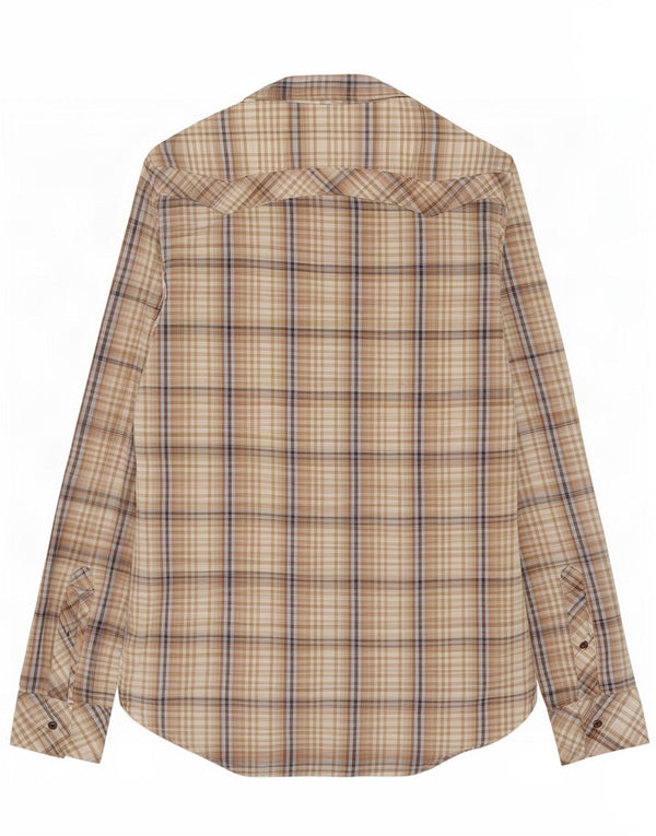 Camicia da uomo Diesel a quadri beige grandi