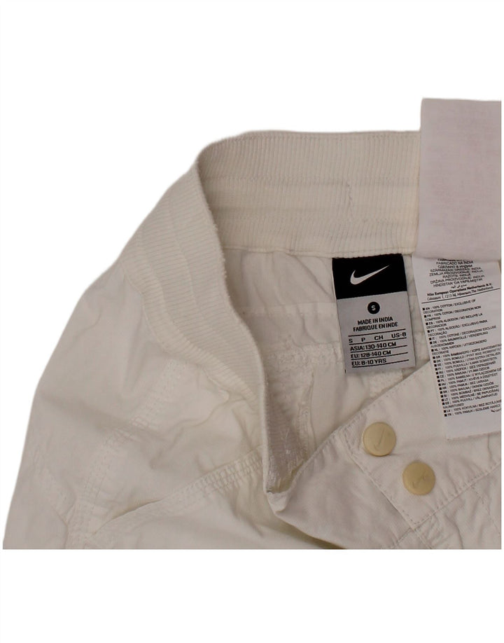 Pantaloncini chino NIKE da ragazzo 8-9 anni piccoli W26 cotone bianco