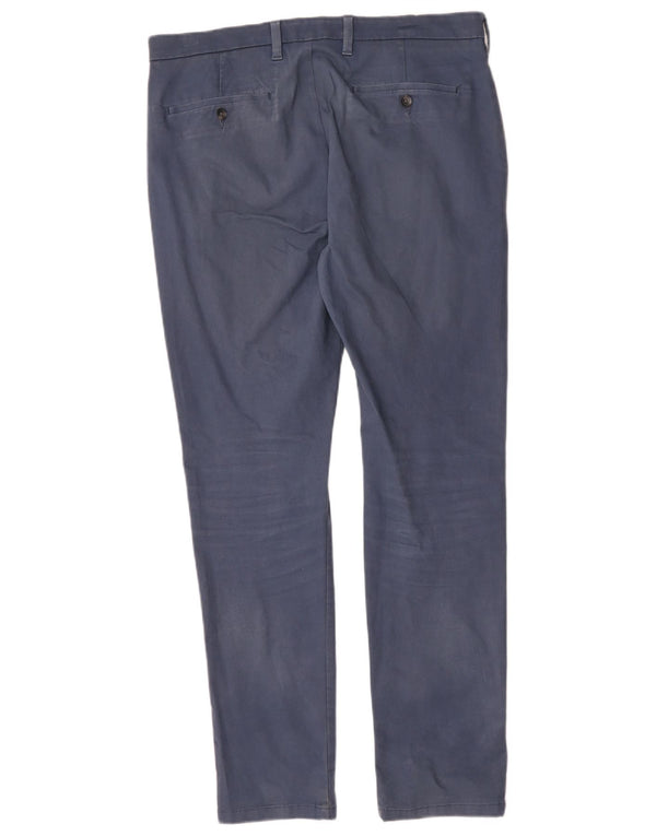 Pantaloni chino skinny cargo da uomo Marks & Spencer W34 L31 cotone blu navy