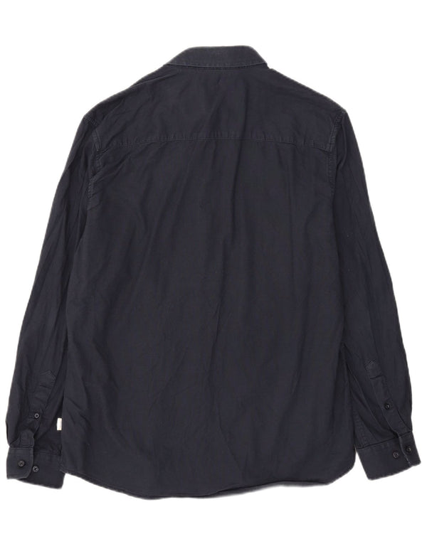 Jack & Jones Mens Slim Shirt XL Navy Blue Cotton