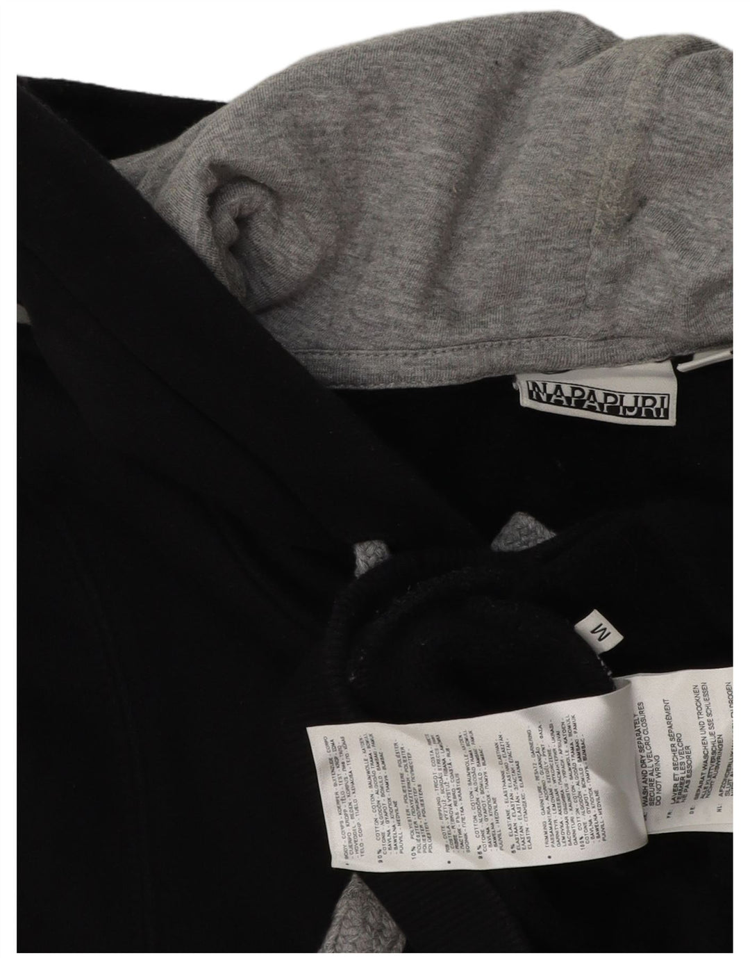 Maglione con cappuccio grafico da uomo NAPAPIJRI in cotone nero medio