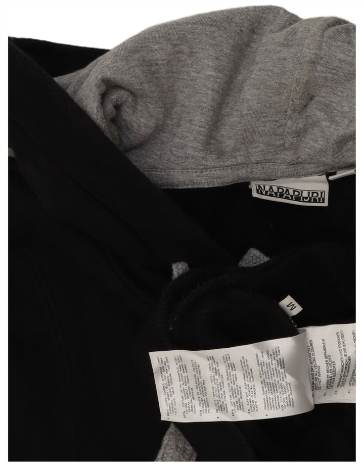 Maglione con cappuccio grafico da uomo NAPAPIJRI in cotone nero medio