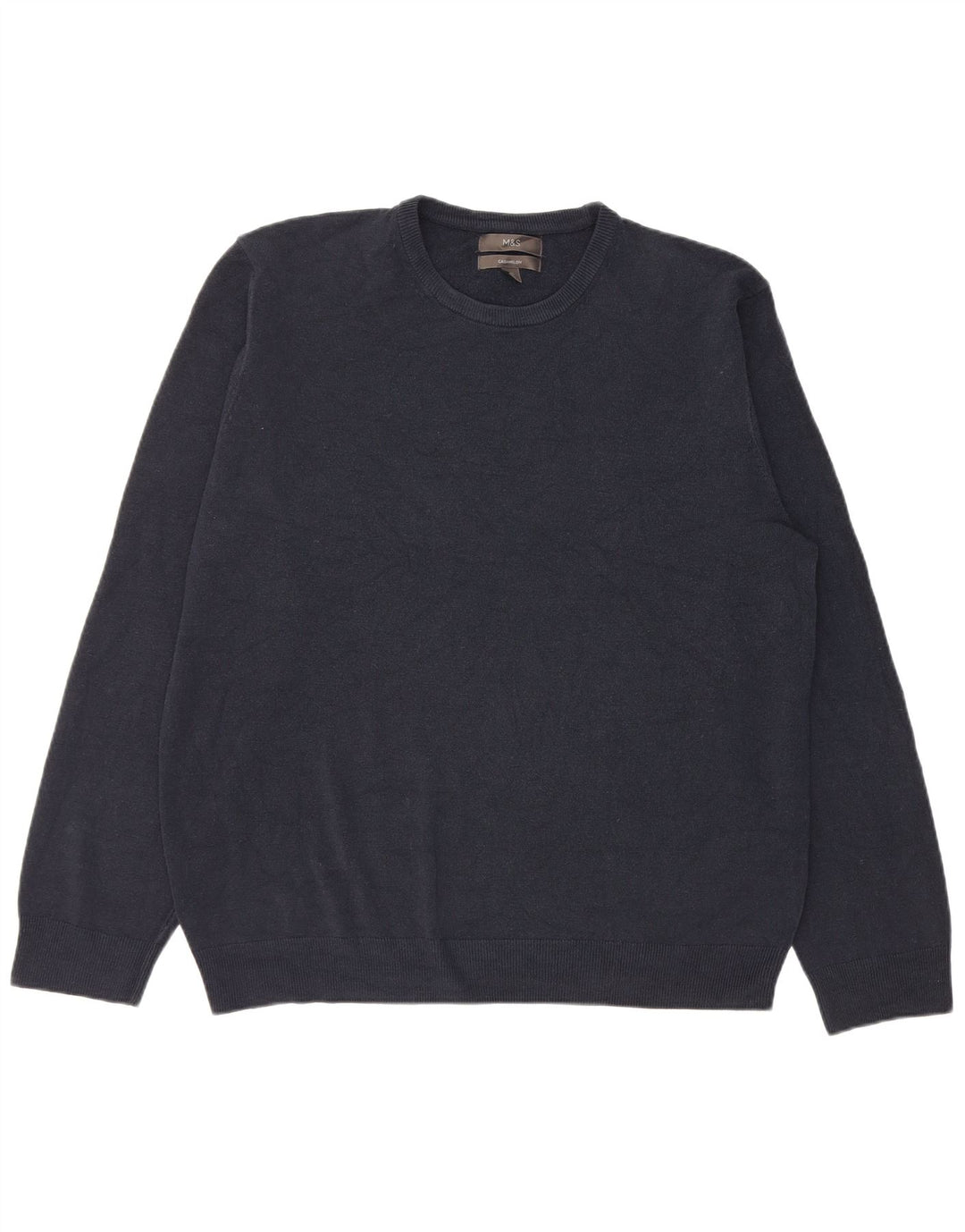 Maglione maglione girocollo da uomo Marks & Spencer 2XL acrilico blu navy