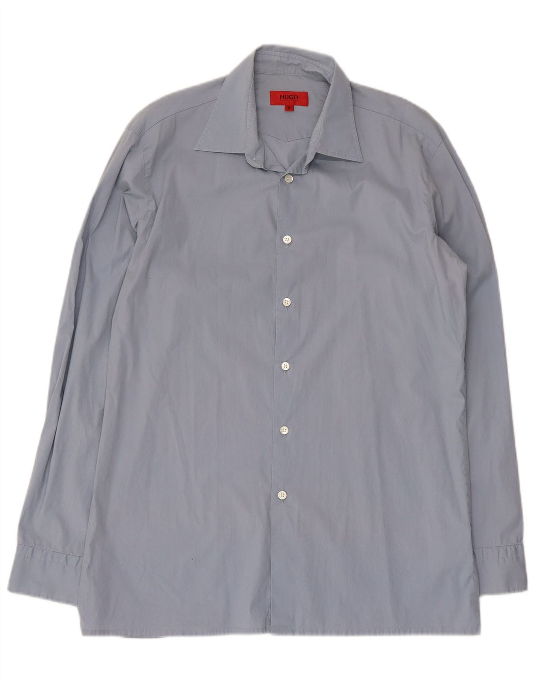 Camicia da uomo Hugo Boss in cotone blu medio