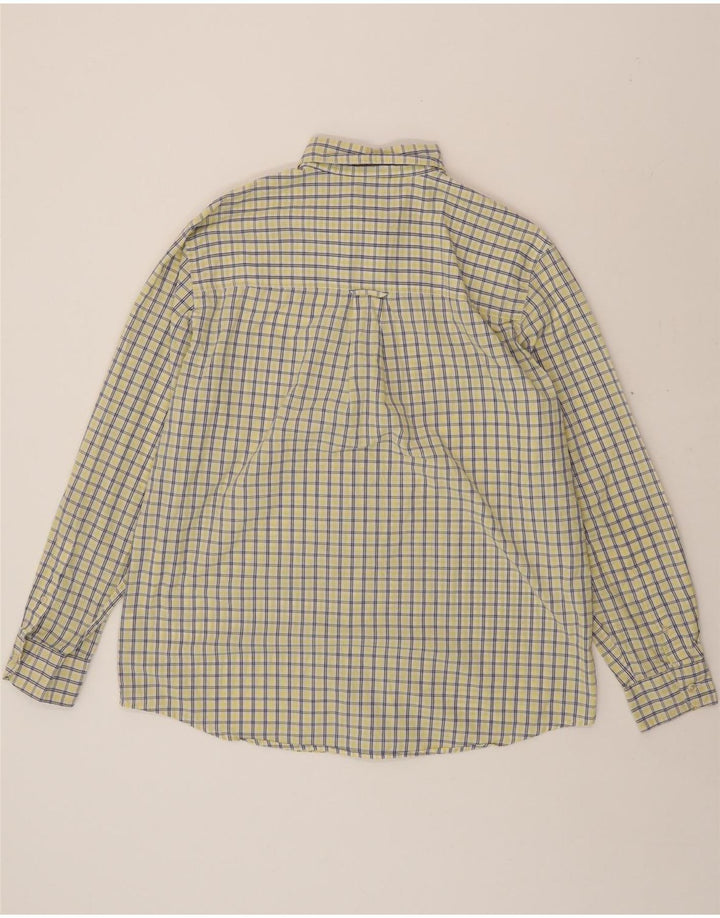 CHAPS Mens Grant Fit Shirt Large Yellow Check Cotton Vintage Chaps and Second-Hand Chaps from Messina Hembry 