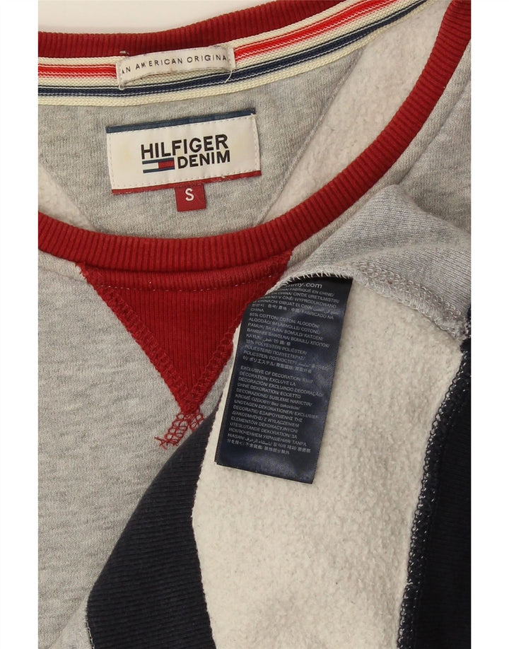 Felpa grafica da donna Tommy Hilfiger Maglione UK 10 Small Grigio