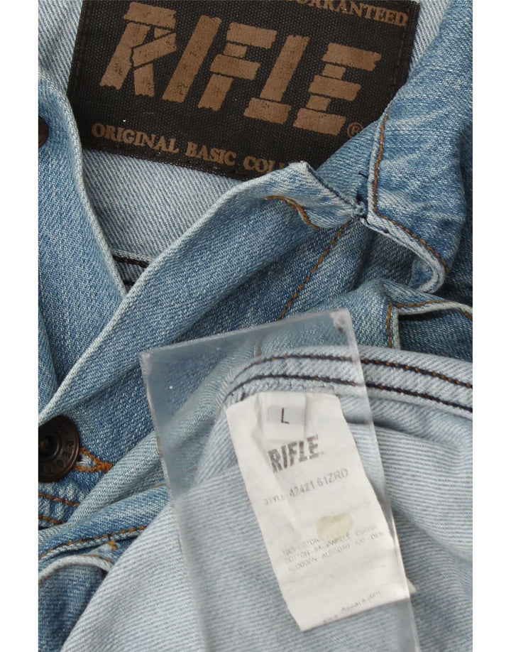 Giacca di jeans da uomo Rifle UK 40 grande cotone blu