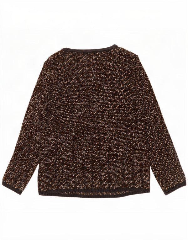 Maglione maglione con scollo a barca da donna Marks & Spencer UK 14 medio a righe nere