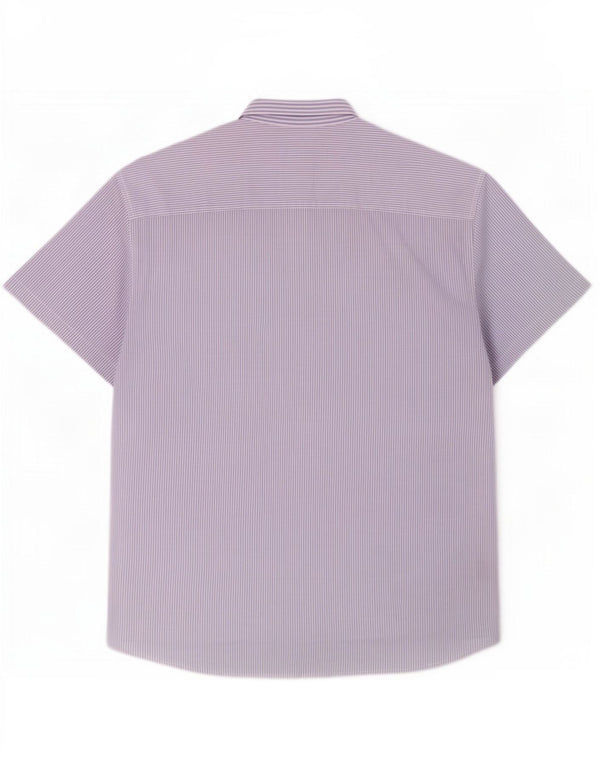 Camicia a maniche corte da uomo Jack & Jones grande in cotone gessato blu